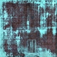 thumbnail image 1 of Ahgly Company Indoor Square Abstract Turquoise Blue Modern Area Rugs, 5' Square, 1 of 4