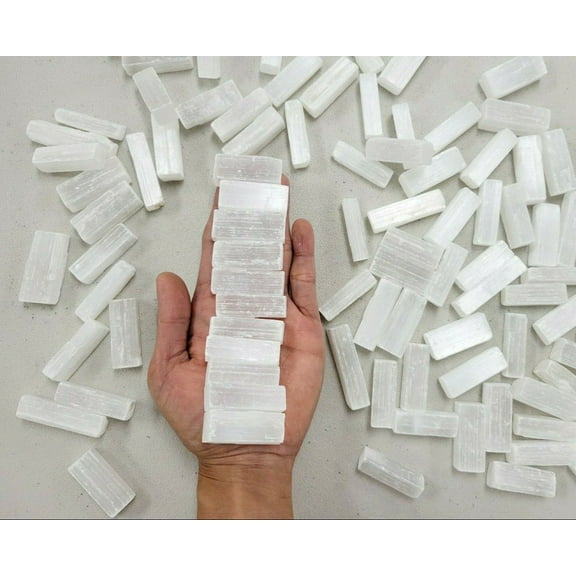 Tiny Selenite Crystal Sticks Pendant Size, Bulk Natural Wands Stones