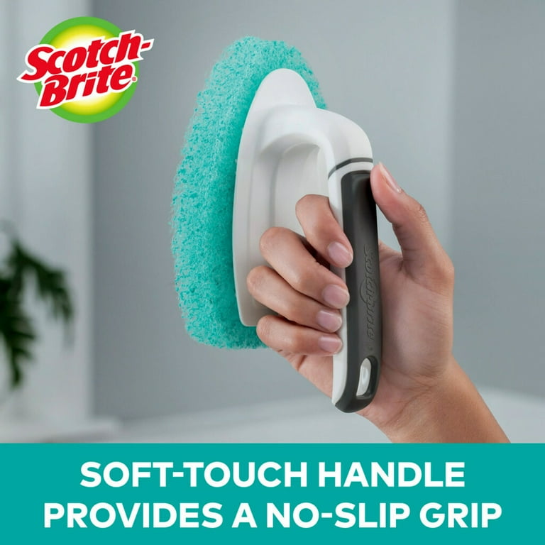Non-Scratch Tub and Shower Scrubber Scrub Brush (2-Pack)