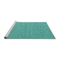 thumbnail image 2 of Ahgly Company Machine Washable Indoor Square Abstract Turquoise Blue Contemporary Area Rugs, 8' Square, 2 of 4
