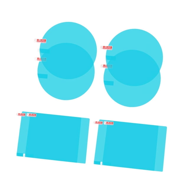 8x Película de espejo de coche Película impermeable Antiarañazos Impermeable Transparente para espejo de coche para autobús