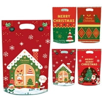 Tumao 50Pcs Christmas Party Favor Bags Christmas Party Gift Bag, Party Decorations Christmas Party Supplies Christmas Goodie Bags for Kids