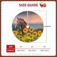 thumbnail image 2 of Fuzoiu Horse Sunflowers Print Christmas Tree Skirt,Xmas Christmas Decorations,Xmas Tree Mat for Farmhouse Holiday New Years Home Party Decor Tree Rugs-48", 2 of 6