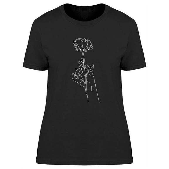 Hand Holding A Rose T-Shirt Women -Image by Shutterstock, Female x-Large