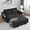 Black, variant on DEALTOPS 55" Modern Pull Out Loveseat Sofa Bed with 2 Detachable Arm Pockets, Gray