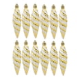 thumbnail image 5 of Hadanceo 12Pcs Christmas Decorations Painted Pointed Spiral Thread Pendant with Lanyard Vibrant Color Xmas Tree Ornaments Champaign Gold 12pcs, 5 of 8