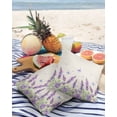 thumbnail image 4 of Outdoor Throw Pillow Cover Farm Watercolor Lavender Butterflies Waterproof Cushion Covers 2 Pack Purple Floral Art on Linen Pillow Cases Home Decoration for Patio Garden Couch Sofa, 4 of 7