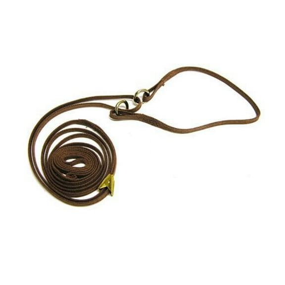 Resco Martingale Show Lead, 3/16 x 42-Inch Long, 12" Choke, Mahogany