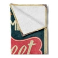 thumbnail image 2 of Saying Soft Flannel Fleece Throw Blanket, Weathered Looking Retro Sixties Style Sign Image with Phrase, Cozy Plush for Indoor and Outdoor Use, 50" x 60", Multicolor, by Ambesonne, 2 of 5