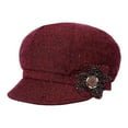 thumbnail image 1 of Béret pour Femmes Classique Rétro Visière avec Boucle Fleur Mode pour Tous les Jours, 1 of 5
