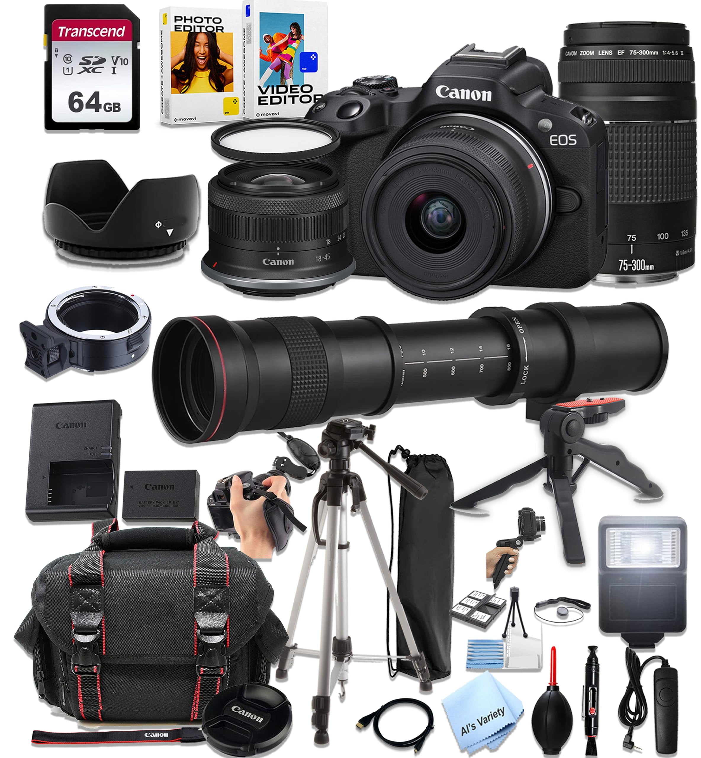 Canon EOS M200 Professional Mirrorless Digital Camera, 15-45mm