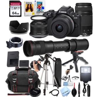 Canon EOS M100 Wi-Fi Digital ILC Camera + EF-M 15-45mm + 55-200mm