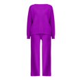 thumbnail image 4 of LEKODE Long Sleeve Set Womens Sweat Set Jogger Sets for Women 2 Piece Womens Fall Sets Fall Set Cute Long Sleeve Top Long Sleeves Tops for Women Purple XL, 4 of 4