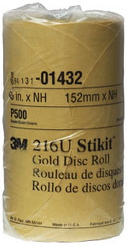 3M Stikit� Gold Disc Roll 01432 6" P500A 175 discs/roll 1432 