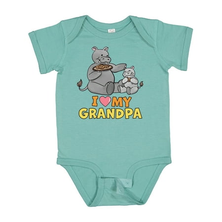

Inktastic I Love My Grandpa Hippos Gift Baby Boy or Baby Girl Bodysuit