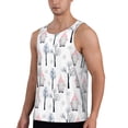 thumbnail image 2 of Pofeuu Pink oldman Winter Forest Print Men's Workout Tank Tops Sleeveless Muscle Gym Shirt Quick Dry-X-Large, 2 of 7