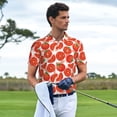 thumbnail image 3 of Balery Tomatoes Camisa Polo de Hombre con Estampado, de Manga Corta y Tejido Medio, Camisa Tipo Golf Polo-Small, 3 of 6