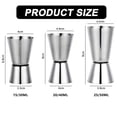 thumbnail image 2 of Gift For Bartenders, Stainless Steel Drink Measure, Easy Cleaning Barware, Double Sided Jigger, Everyday Basics Cocktail Measuring Tool (Set Of 3), 2 of 8