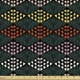 thumbnail image 1 of Geometric Upholstery Fabric by the Yard, Hand Drawn Sketch of Horizontal Rhombuses Forms and Triangles, Decorative Fabric for DIY and Home Accents, Charcoal Grey and Multicolor by Ambesonne, 1 of 5