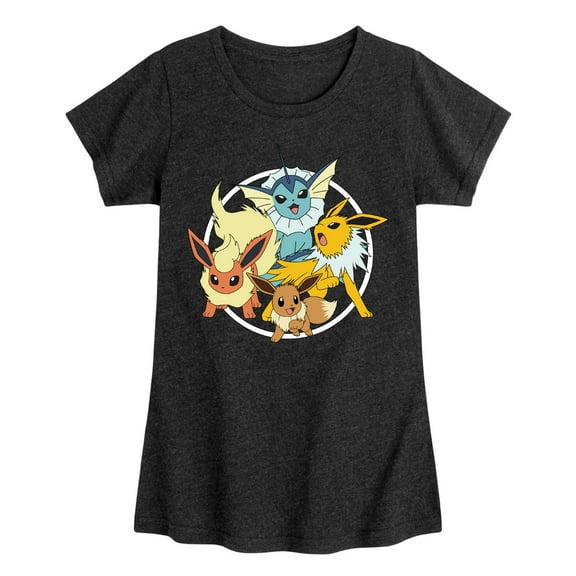 Pokémon - Eevee Group - Youth Girls Short Sleeve Graphic T-Shirt