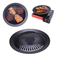 thumbnail image 2 of Barbecue Round Plate Korean BBQ Grill No Burnt Fat N6K5 Smokeless Pan X7A7, 2 of 7