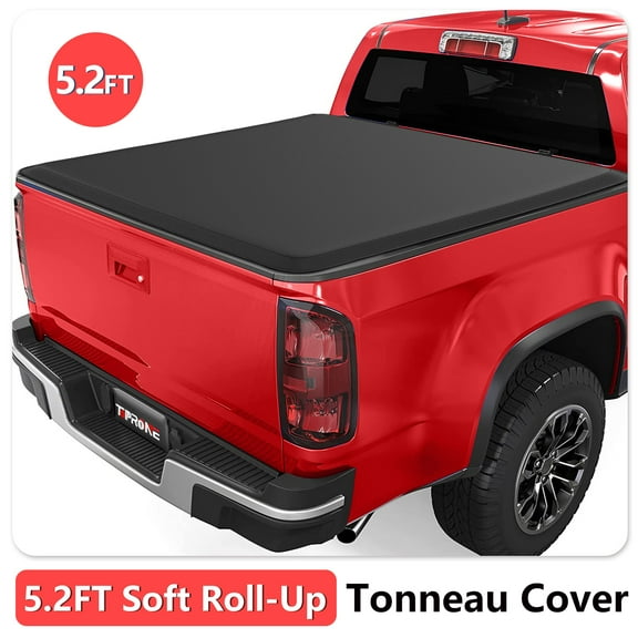 TOPRONE Soft Roll Up Tonneau Cover Fits 2015-2022 Colorado / Canyon with 5.2ft (61.7in) Truck Bed
