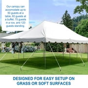 Party Tents Direct Weekender Pole Tent Party Canopy with Sidewalls, 20x30 White