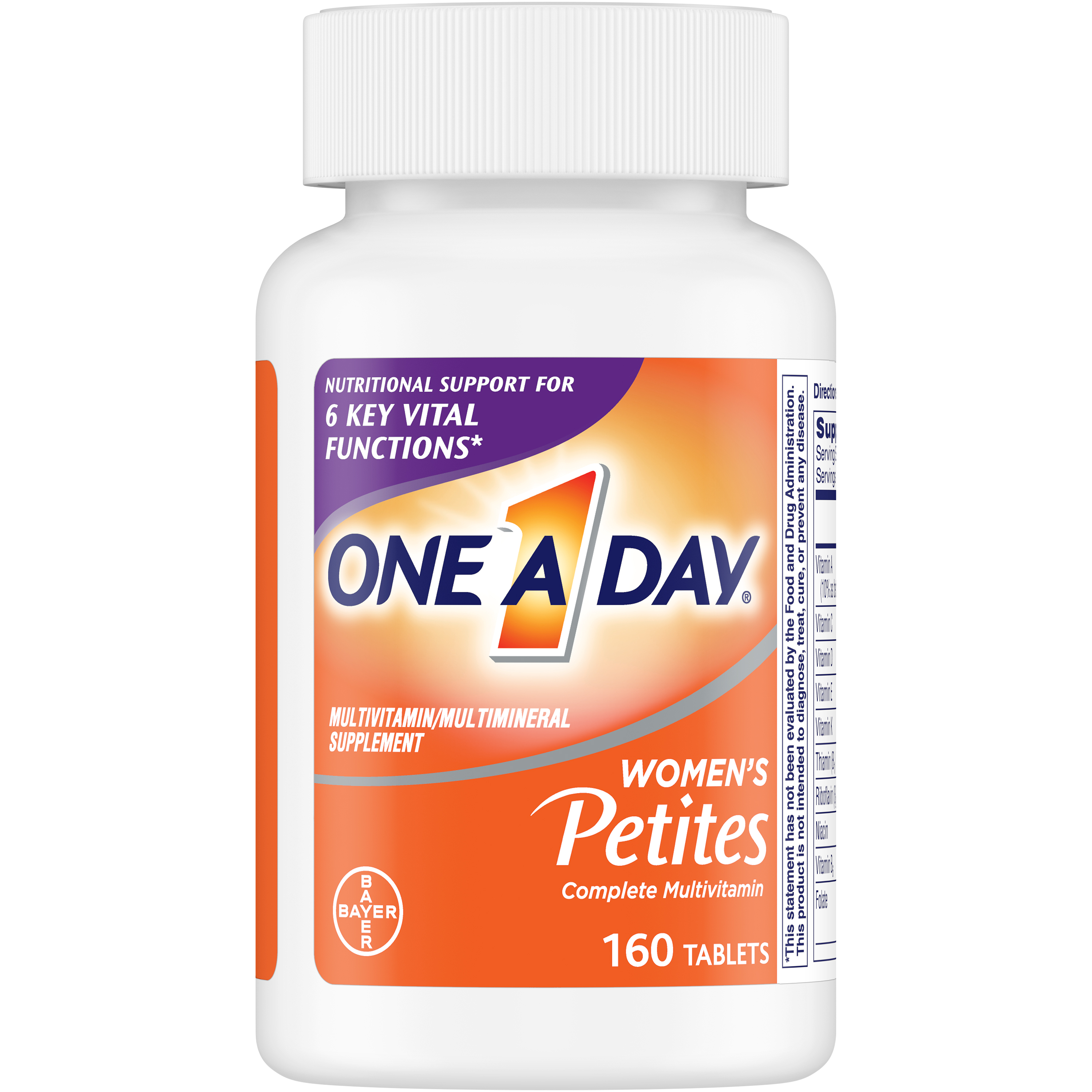 One A Day Women's Petites Tablets, Multivitamins for Women, 160 Ct - image 5 of 12