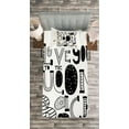 thumbnail image 3 of Ambesonne I Love You Quilted Bedspread Set 2 Pcs, Modern Graphic Love, Twin Size, Black White, 3 of 3