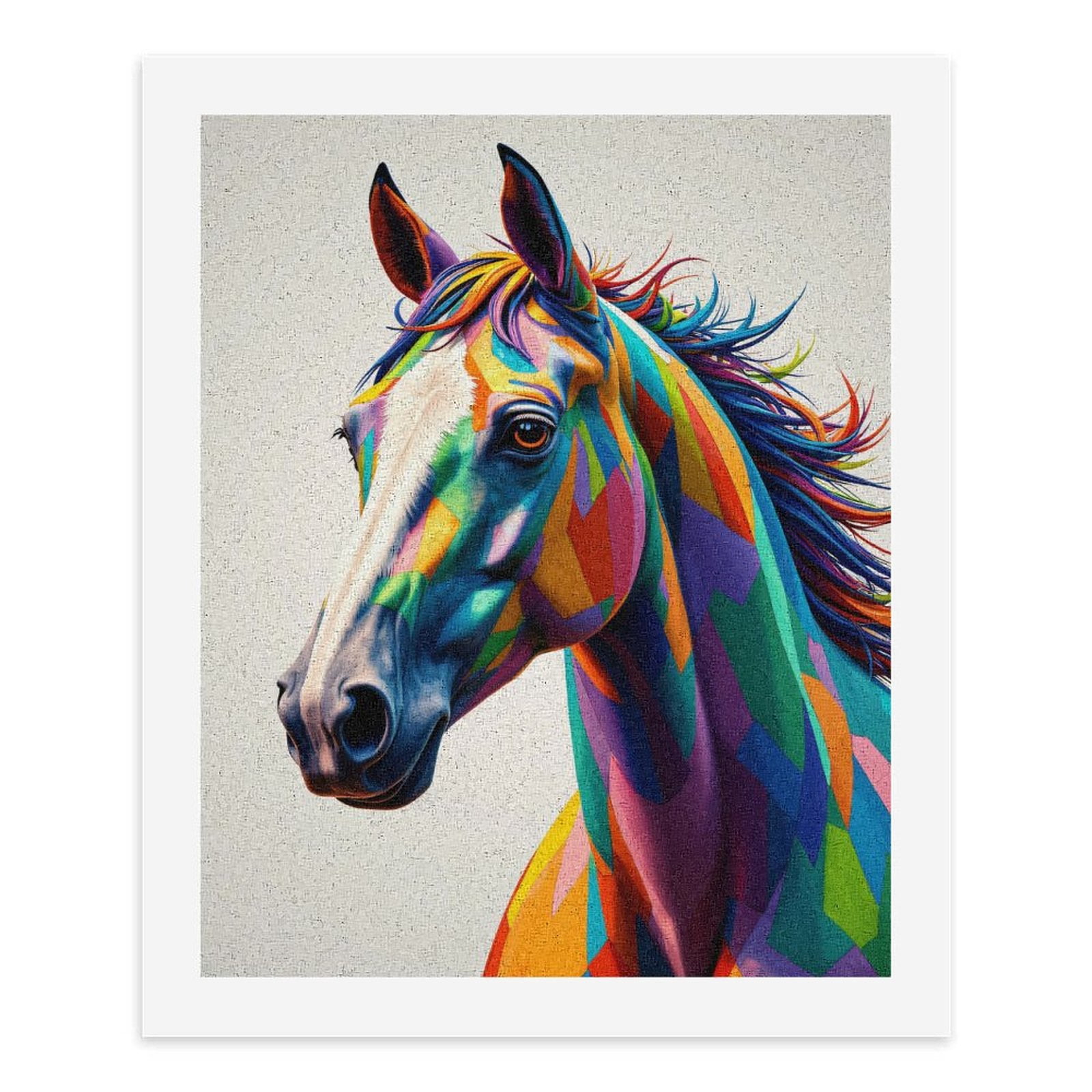 Paint By Numbers Kit for Adults Beginner - DIY Colorful Horse Abstract Art Canvas Painting Kits for Adults, Frameless Paint By Number for Adults for Home Wall Decor 16x20 Inch