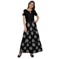 thumbnail image 3 of Moomaya Jupe Longue Imprimée pour Femmes Style Portefeuille Grande Taille Jupe Maxi à 3 Niveaux, 3 of 5