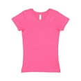 thumbnail image 3 of Lat Girls' V-Neck Fine Jersey T-Shirt, 3 of 4