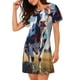 thumbnail image 2 of Disketp Colorful Cow Pasture para Camisón Corto de Manga Corta para Mujeres, Camisón Cómodo con Escote Redondo, Bonito y Confortable, 2 of 6