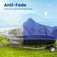 thumbnail image 5 of KING BIRD Heavy Duty Center Console Boat Cover, 600D Anti-Fade Marine Grade Oxford, Waterproof Trailerable UV Resistant with Adjustable 2 Tie-Down Straps, 5 of 9