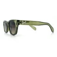 thumbnail image 6 of Gentlemans Cross Bone Dagger Emblem Horn Rim Plastic Retro Sunglasses Green - Brown, 6 of 8