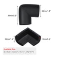thumbnail image 2 of Unique Bargains 4 Pcs Protecteur d'Angle en Mousse Noir en Forme de L Coussin Bord de Table Garde de Mobilier de Bureau Pare-Chocs, 2 of 7