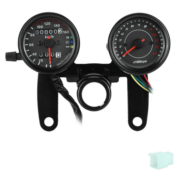12V 0-160 Km/h 13000 Rpm retroiluminación LED velocímetro odómetro tacómetro motocicleta calibre Universal reacondicionamiento Jadeshay A