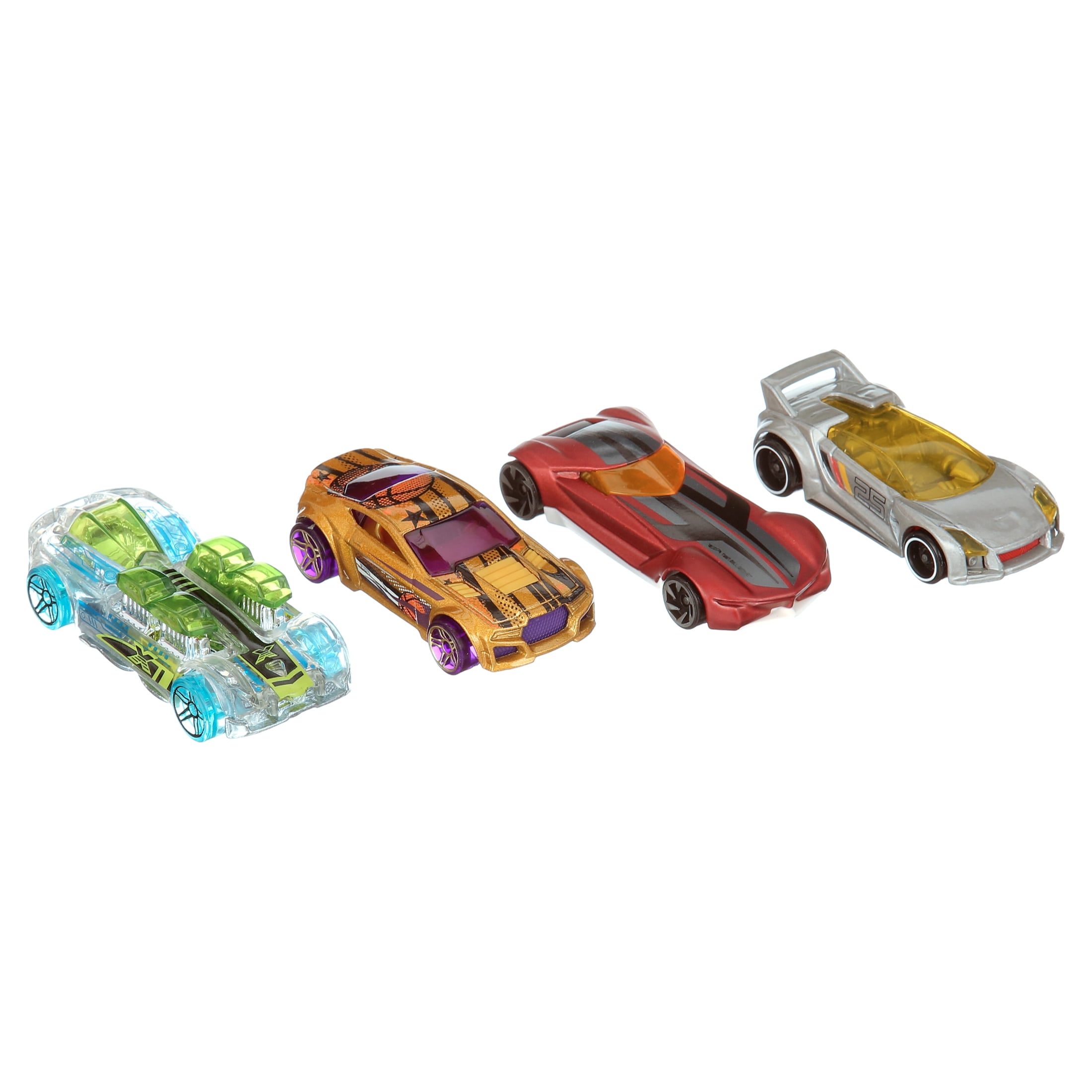 Hot Wheels Mega Hauler and 4 Cars Set, Mega Hauler Truck-4 Cars