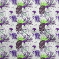 thumbnail image 1 of oneOone Silk Tabby Purple Fabric Tropical Floral Sewing Craft Projects Fabric Prints By Yard 42 Inch Wide, 1 of 4