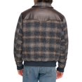thumbnail image 3 of Men's Levi's® Faux Wool & Faux Leather Trucker Jacket Color: Blue Size: S, 3 of 4