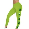 thumbnail image 4 of QATAINLAV Ladies Leggings 2025 St Patricks Day Shamrock Printed Tights Womens Casual High Waisted Butt Lifting Yoga Pants Birthday Gifts Green XL, 4 of 6
