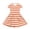Orange(Striped), variant on CCRFTGI Short Sleeve Dresses for Kids Girls 7-8 Casual Summer A Line Swing Skater Dress Funny Striped Dresses Party Girls Clothes Fashion Army Green 3-4 Years