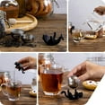 thumbnail image 3 of fafa-Animal Tea Strainer, Cat, Stainless Steel, Catty, Tea Strainer, Tea Infuser, Black, 3 of 4