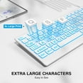 thumbnail image 6 of Wagpak Large Print Backlit Keyboard - Wired USB Lighted Computer Keyboard for Laptops,White, 6 of 7