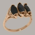 thumbnail image 2 of LBG British Made 9k Rose Gold Natural Sapphire Womens Anniversary Ring - 33 size options - Size 10, 2 of 5