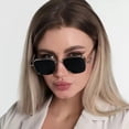 thumbnail image 4 of Typpkmm New Sunglasses Men Driving Sunglasses Retro Spring Leg Driving Outdoor Sports Metal Rectangular Decorative Glasses Women Uv400, 4 of 7