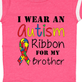 thumbnail image 4 of Inktastic I Wear an Autism Ribbon for My Brother Boys or Girls Baby Bodysuit, 4 of 5