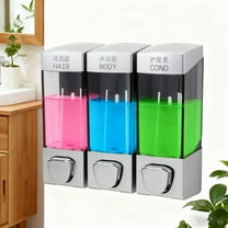 YEAHIBABY 3-in-1 Lotion Dispenser for Bathing Clear Bathroom Organizer