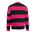thumbnail image 5 of Women's Casual Striped Sweater Long Sleeve Pullover Crew Neck, Comfortable and Versatile, Great for Everyday Wear and Seasonal Outfits,Hot Pink,XL, 5 of 5