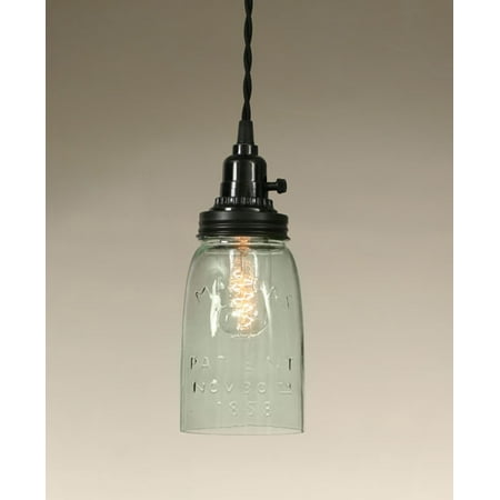 Quart Open Bottom Mason Jar Pendant Lamp Quart Open Bottom Mason Jar Pendant Lamp